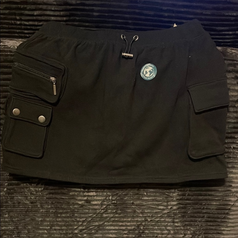 Black Cargo Skirt